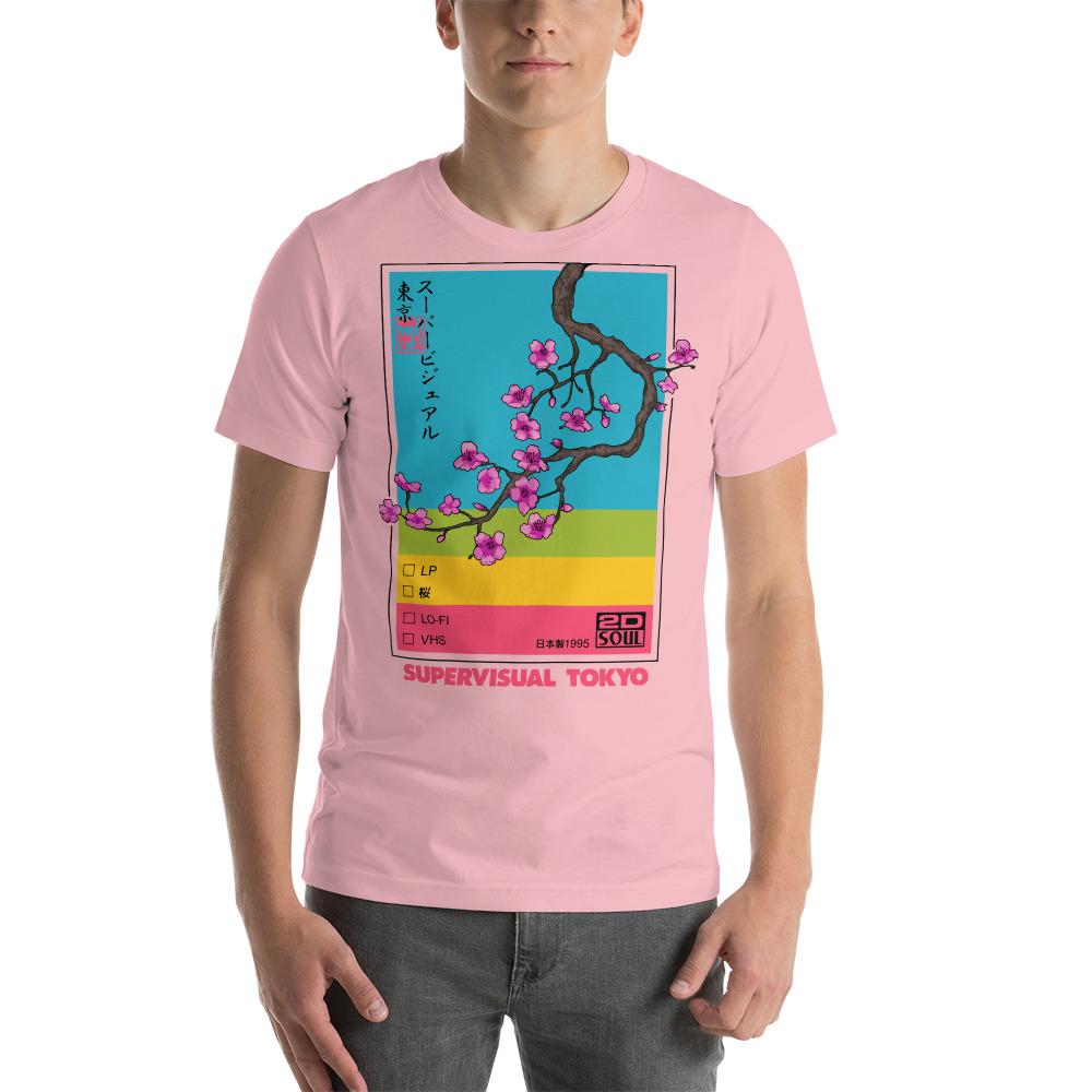 Sakura Super-Visual - Vaporwave T-Shirt - Dark Aesthetics and Anime Clothing Streetwear